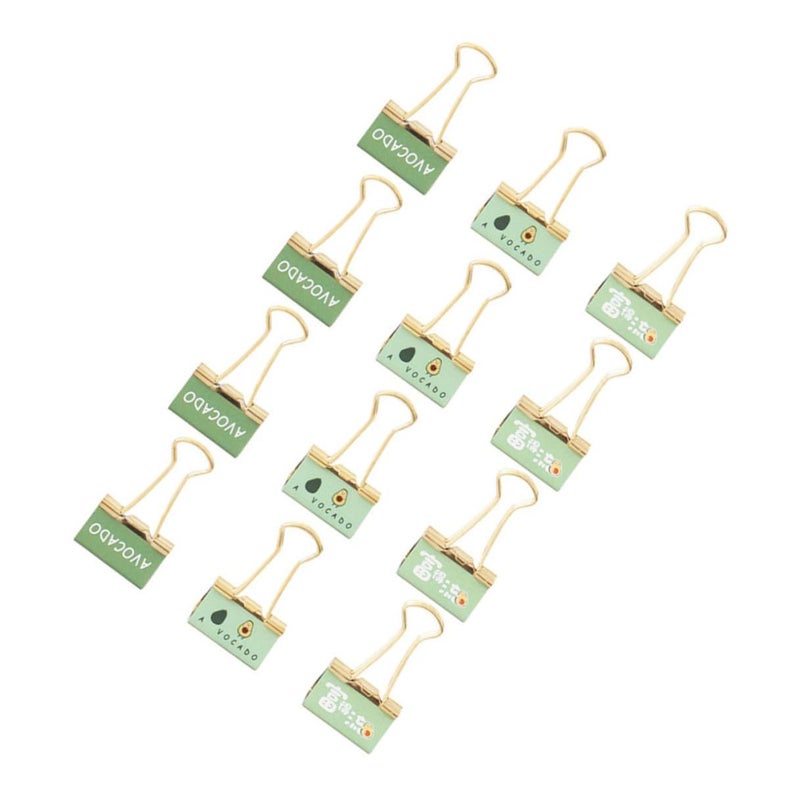 Avocado Green 25mm Metal Binder Clips 12 Pack For Office School File Organization - Image 2