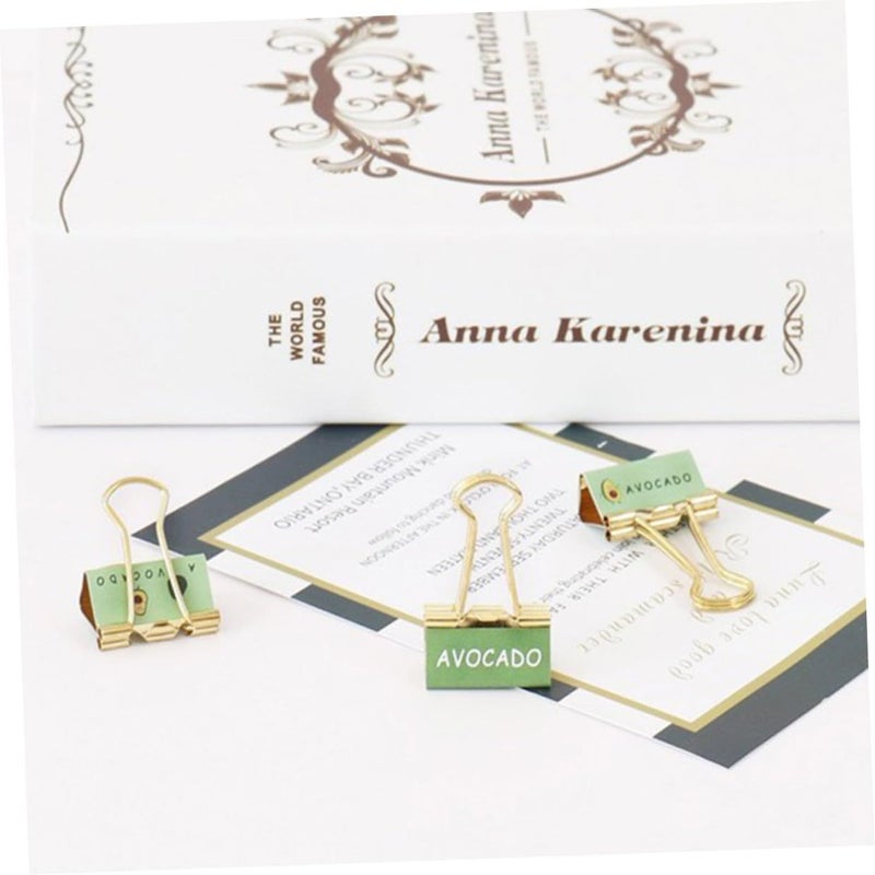 Avocado Green 25mm Metal Binder Clips 12 Pack For Office School File Organization - Image 5