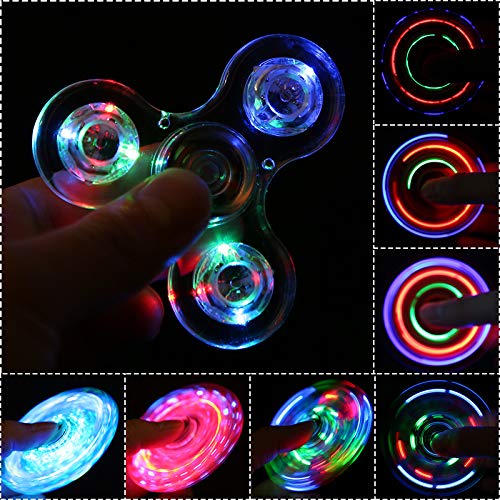 SCIONE LED Fidget Spinners Light Up Sensory Fidgets Toys for Kids Glow in The Dark Toy for Kid 4812 ADHD Anxiety Stress Relief Toys for Adults School Classroom Exchange Gifts for Kids - Image 5
