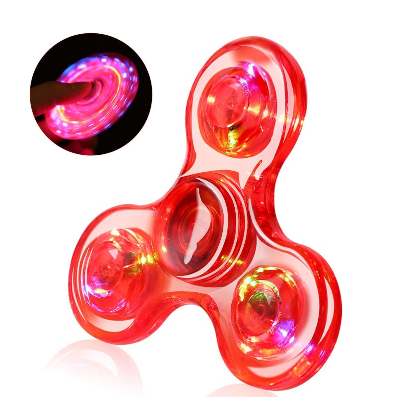 SCIONE LED Fidget Spinners Light Up Sensory Fidgets Toys for Kids Glow in The Dark Toy for Kid 4812 ADHD Anxiety Stress Relief Toys for Adults School Classroom Exchange Gifts for Kids - Image 3