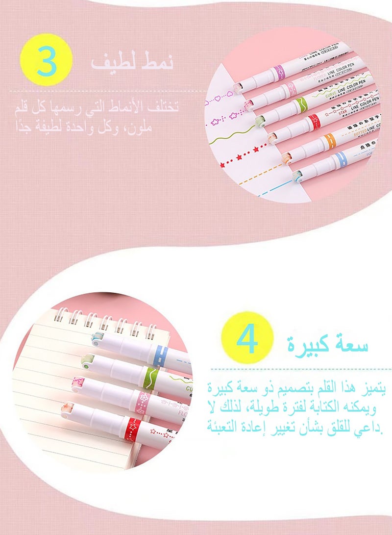 Generic Pen 6 different designs of pens cute colorful notebook pen set  - Image 4