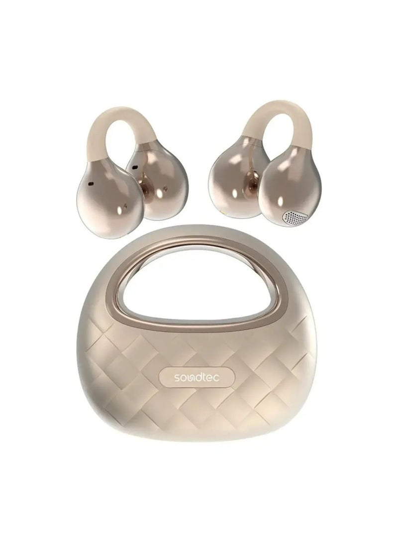 سماعات أذن لاسلكية Soundtec Vogue بتصميم مفتوح ولون ذهبي