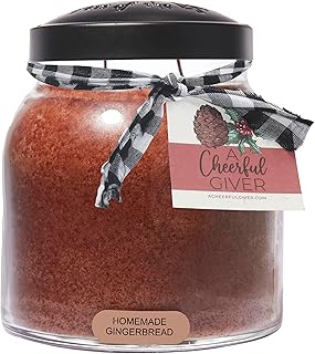 A Cheerful Giver A Cheerful Giver Ã¢â‚¬â€ Homemade Gingerbread - 34oz Papa Scented Candle Jar with Lid - Keepers of the Light - 155  - Image 1