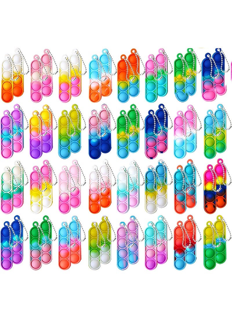 Generic - Mini Keychain Fidget Bubble Toy for Stress Relief Round long keychain 2.3g free bead chain - Image 1