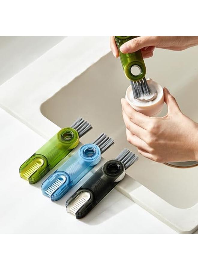 ECVV In 1 Multifunctional Cleaning Brush U Shaped Silicone Bottle Cleaner Brush Cup Lid Crevice Cleaning Brush Home Kitchen Cleaning Tools Gray - Image 2