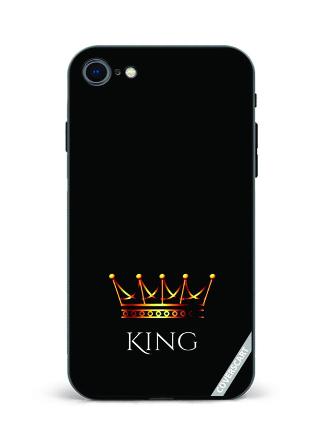 Protective Case Cover For Apple iPhone SE 2022 King Design Black