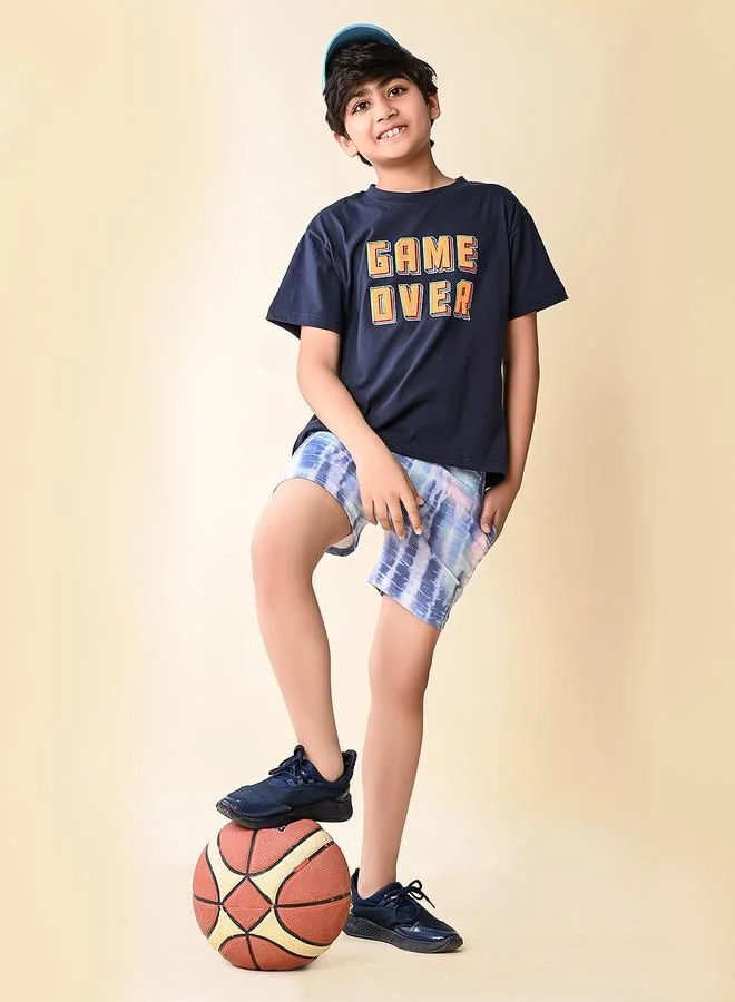 LILPICKS Game Over Printed T-shirt with Short Set