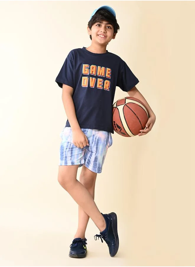 LILPICKS Game Over Printed T-shirt with Short Set