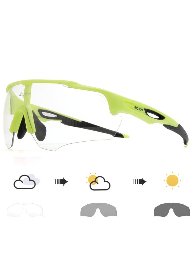 SCVCN Photochromic Cycling Glasses Mountain Road Bike Day And Night Neutral Outdoor Sports Windproof Glasses - Image 1