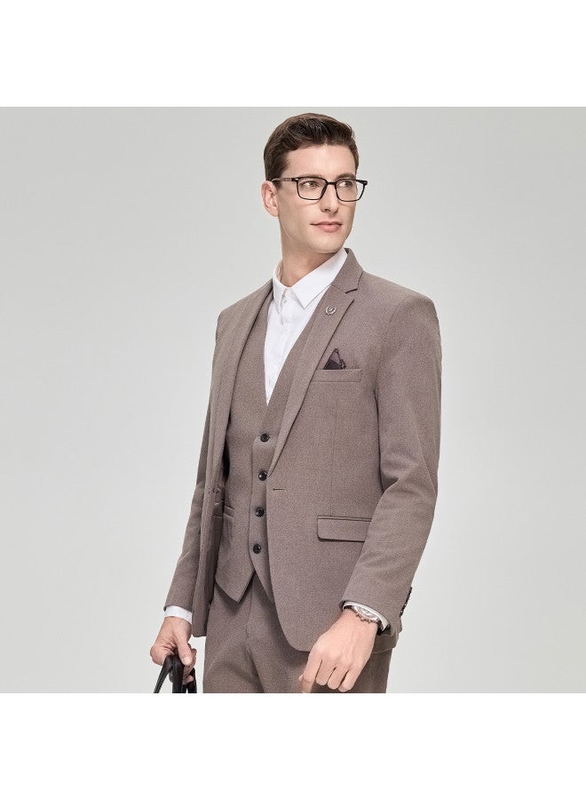 Fapai Business Three-piece Suit] Men's Spring/autumn Suit Set Business Casual Formal Suit Men's Wedding Groom Tuxedo - Image 4