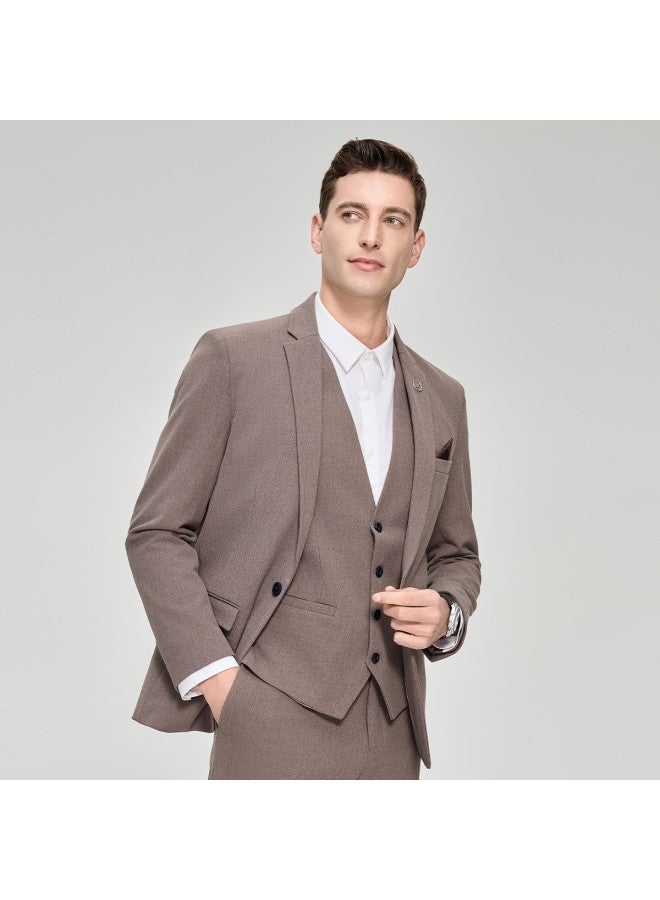 Fapai Business Three-piece Suit] Men's Spring/autumn Suit Set Business Casual Formal Suit Men's Wedding Groom Tuxedo - Image 5