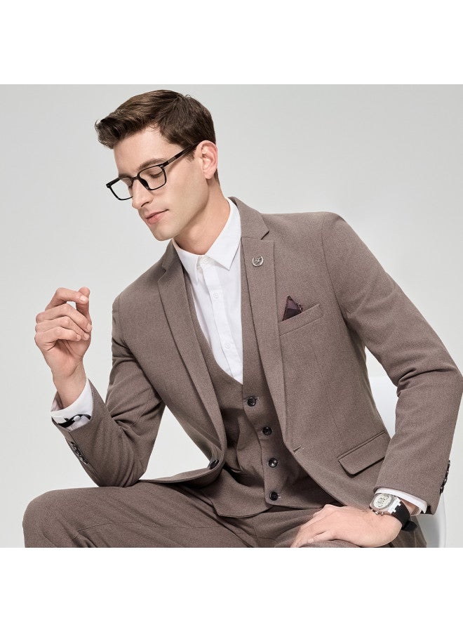 Fapai Business Three-piece Suit] Men's Spring/autumn Suit Set Business Casual Formal Suit Men's Wedding Groom Tuxedo - Image 3