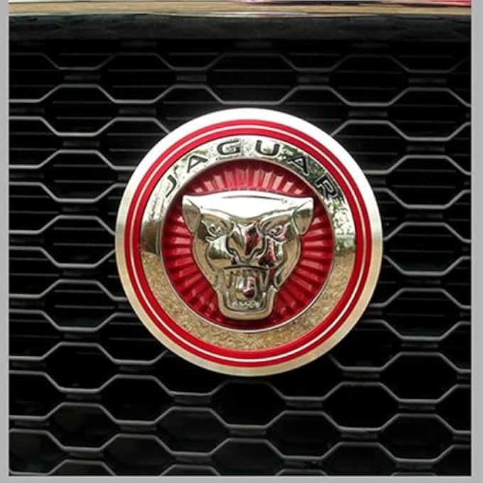 AULPEE Hood Emblem  Compatible With Xe Xf XjFTypeFPace Accessories 3D Classical Design  Hood EmblemRed Ring - Image 3