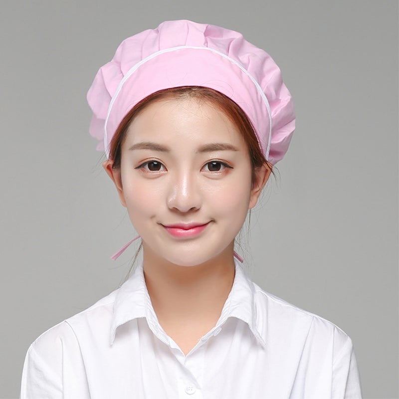 1PC Adjustable Food Baking Smoke-proof Chef Hat Oil Proof Working Hat Lace-up Catering for Women Men Wearing ( ) - Image 4