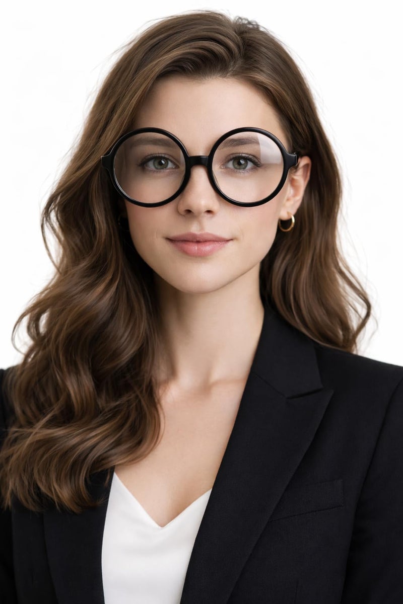 Vaulted Skulls & Co Big Eye Glasses | Big Round Eye Glasses | Funny Round Nerd Eyeglasses | Retro Rounded Shades | Large Circle Eyeglasses | Circular Prop Spectacles | Oversized Costume Eyewear | Black | One Size - Image 2