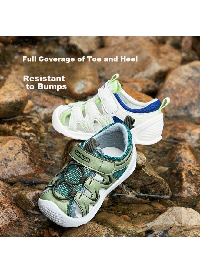 Xue Wa Wa  New Summer Outdoor Kids Breathable Sandals Mint Green Single Layer Size 18 Fits Foot Length 13cm - Image 4