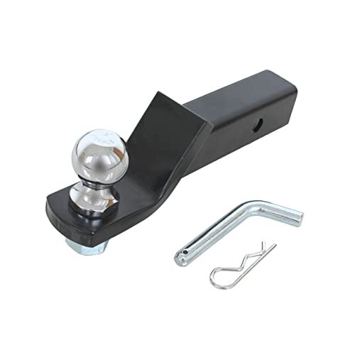 MaxxHaul 50547 Trailer Hitch Mount with 2 inch Ball and Pin  Fits 2 inch Receiver 2 inch Drop 7500 lbs Capacity