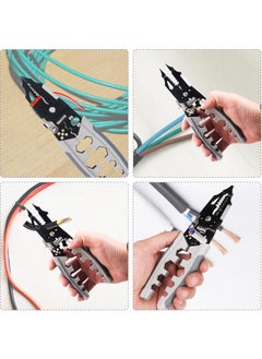 SK SOPPY SK SOPPY 28 in 1 Wire Stripper Precise Wire Stripping Cutter Handheld Cable Stripper Multitool Professional Wire Cutter Hand Tool Portable Wire Crimping Tool for Electrical Cable Cutting PACK OF 1  - Image 5