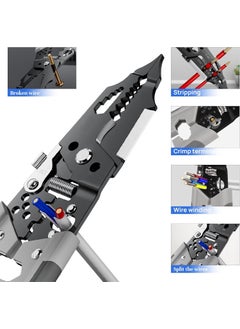 SK SOPPY SK SOPPY 28 in 1 Wire Stripper Precise Wire Stripping Cutter Handheld Cable Stripper Multitool Professional Wire Cutter Hand Tool Portable Wire Crimping Tool for Electrical Cable Cutting PACK OF 1  - Image 3