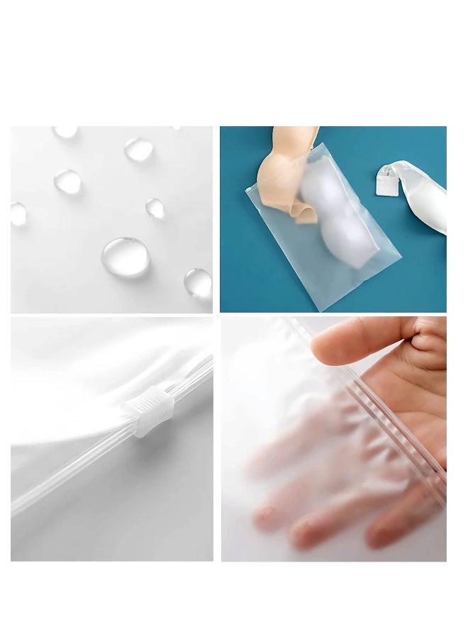 Generic Reusable Ziplock Bags, Travel Clothes Storage Bags, Plastic Hospital Bags Maternity Essentials, Frosted Waterproof Multifunctional Storage Pouch, for Clothes, Shoes, Cosmetics(5 Size 24 Pcs)  - Image 4