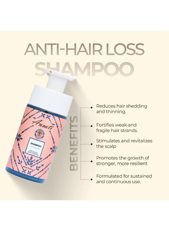 Anvati Anti Hair Loss Shampoo 250ml – Strengthening Hair Cleanser for Thicker, Healthy, Nourished, Reduced Hair Fall - Image 3
