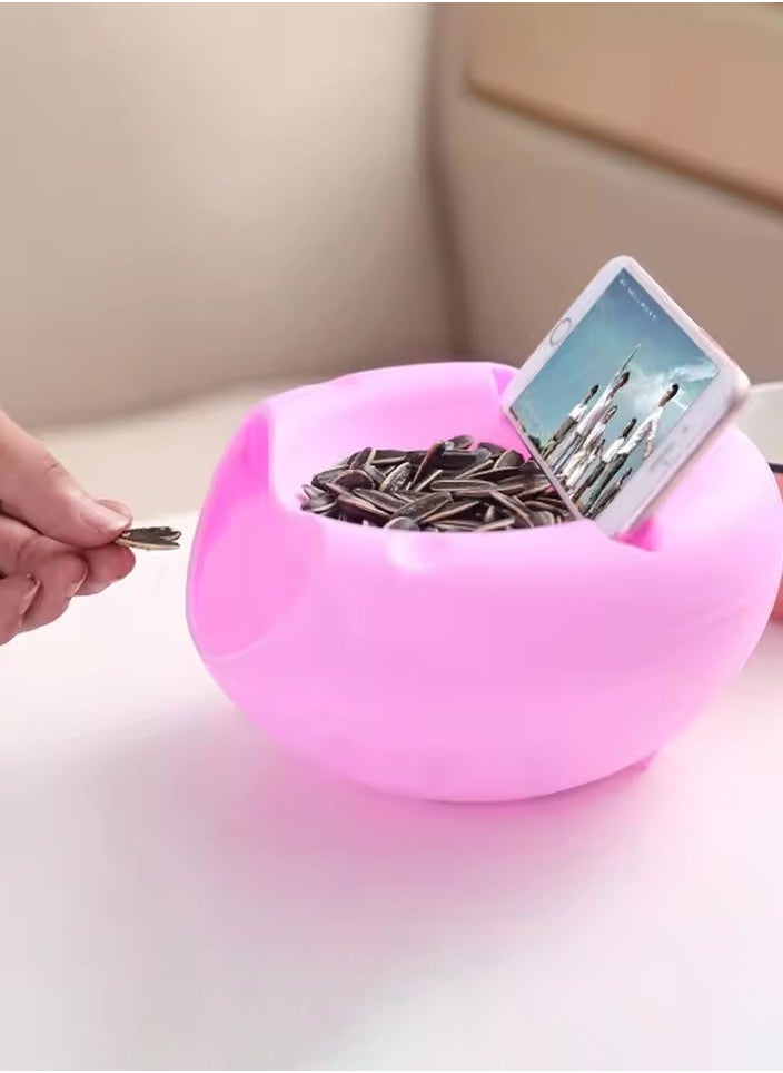 MHD Round Creative Fruit Plate For Eating Melon Seeds And Watching TV Series  - Image 2