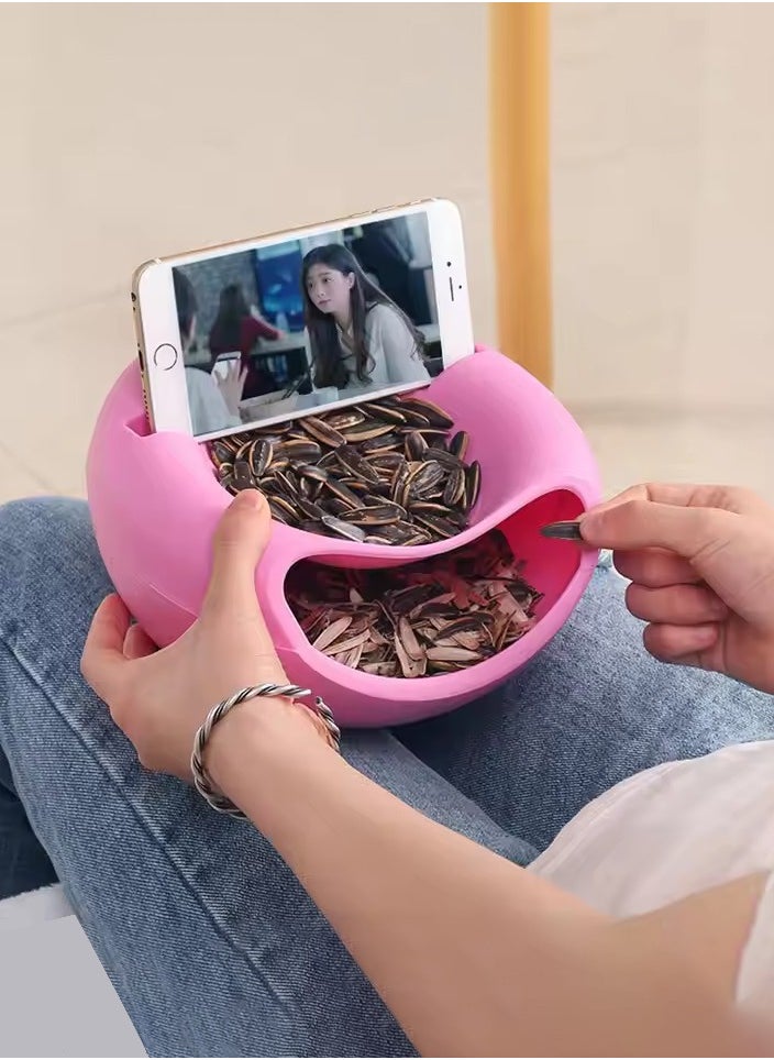 MHD Round Creative Fruit Plate For Eating Melon Seeds And Watching TV Series  - Image 3