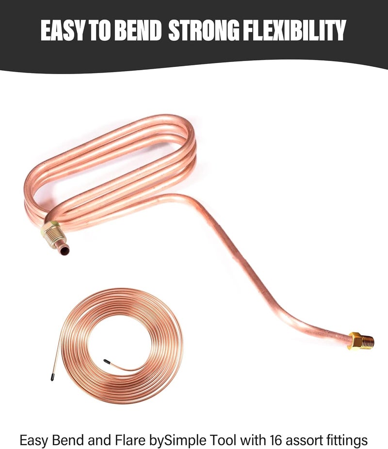 SUJADE 25 Ft. Copper Nickel Brake Line Kit - Image 3