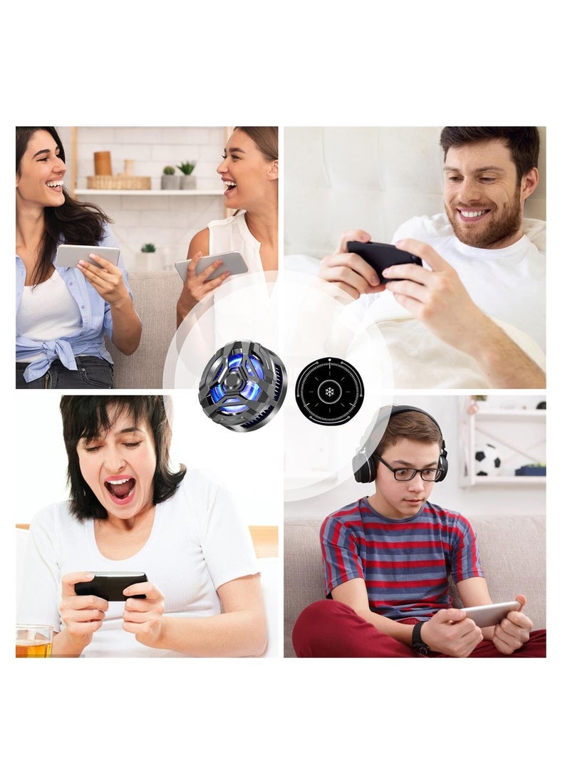 SYOSI Mobile Phone Cooler, Magnetic Semiconductor Radiator, Lightweight 3-Level Adjustable Cooling Fan for Smartphones, Multifunctional Cooling Fan for Gaming and Video Calls (Black)  - Image 5