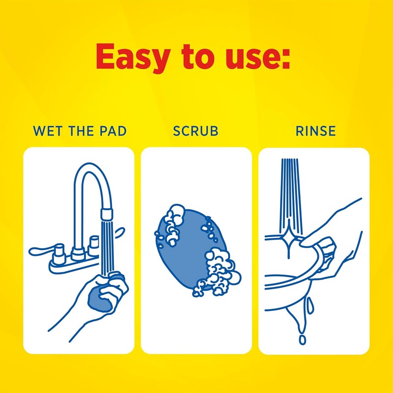 SOS وسادات صابون الصوف الفولاذي SOS برائحة الليمون 10 قطع - Image 3