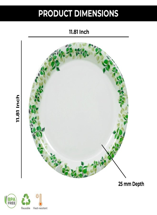 Ariya 11 Inches Melamine Dinner Plate Set of 4 (P4) Microwave & Dishwasher Safe Dinnerware, Full Serving Plate Set for Snacks, Breakfast, Lunch, Dinner, Break Resistant, All Occasions - Image 3