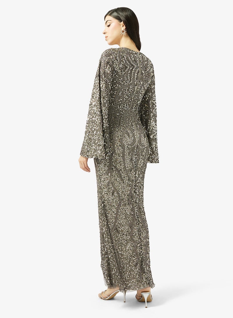 MARYISA Embellished Sequin Maxi Dress - Image 2