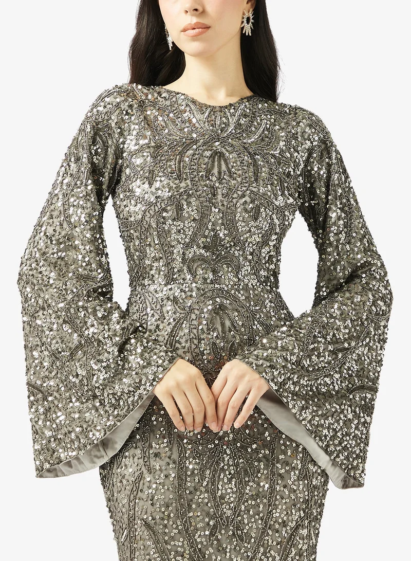 Maryisa  Embellished Sequin Maxi Dress for Women | Best Price UAE