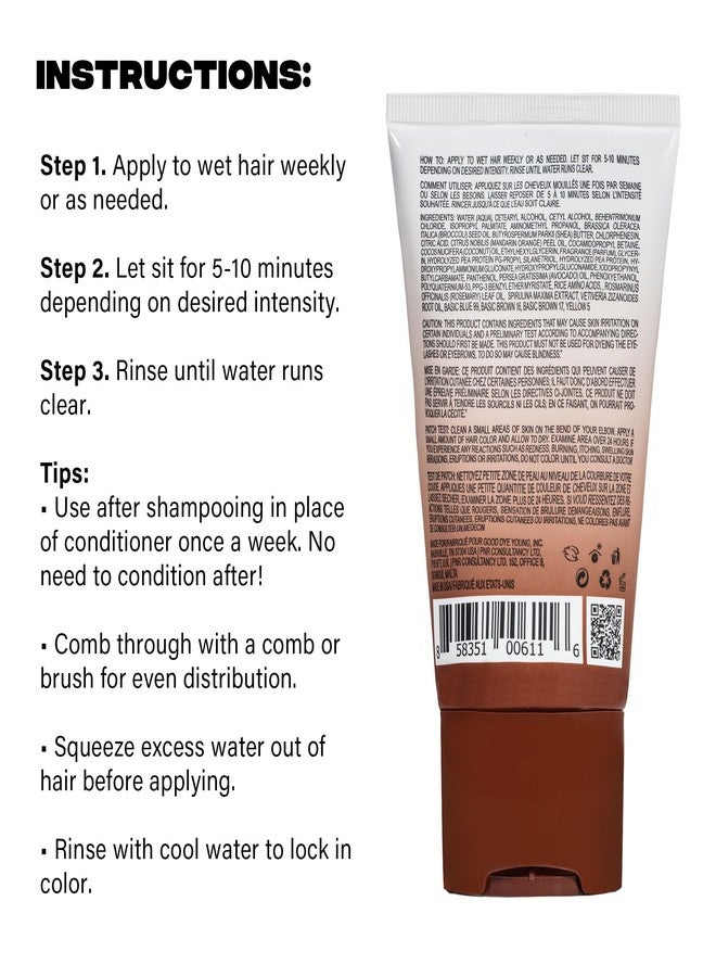 Good Dye Young Color Depositing Mask, DYEposit Color Depositing Conditioner, Toning Treatment, Tone & Enhance Color-Treated Hair - Semi Permanent Hair Dye, Vegan and Cruelty-Free (Chocolate) 4 fl oz - Image 3