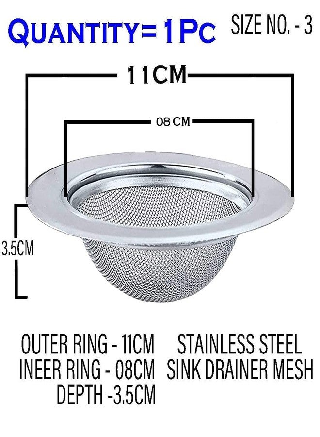 Konquer TimeS Stainless Steel Kitchen Strainer, Sink Jali, Sink Drain Filter Jali, Waste Coupling (11 cm) (2) - Image 3