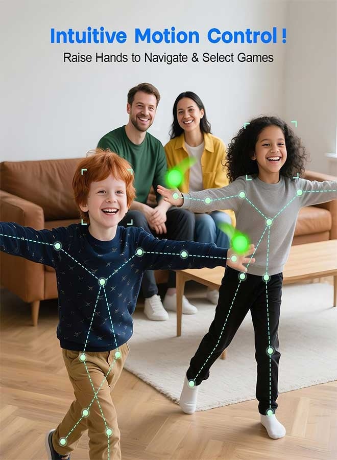 RAWAID AR Motion Gaming Console for Kids & Families – Plug & Play Video Game System with Motion Sensor Games for Indoor Fun, Fitness & Entertainment - Image 4