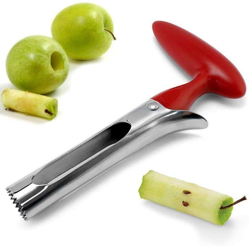 AKIRO apple Corer Stainless Steel Kitchen Gadget Tool Fruit Seeder Core Remover Fruit Vegetable Tools Apple Pear Corer Easy Twist Fruits Tools Core Seed Remover