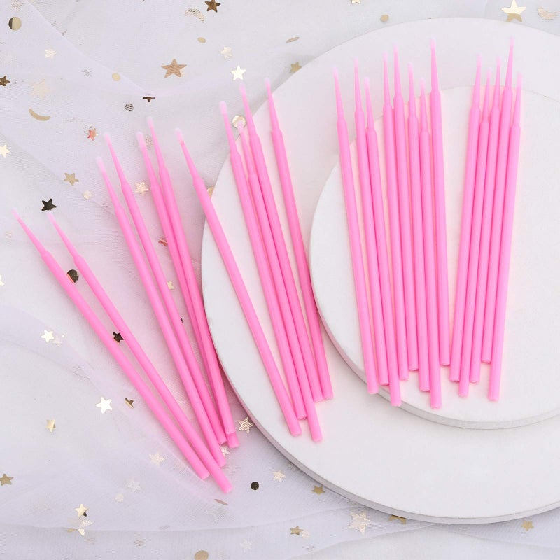 Tbestmax 500 Pcs Disposable Micro Applicator Brush Micro Swabs, Eye Lashes Mascara Wands for Eyelash Extension Pink - Image 5