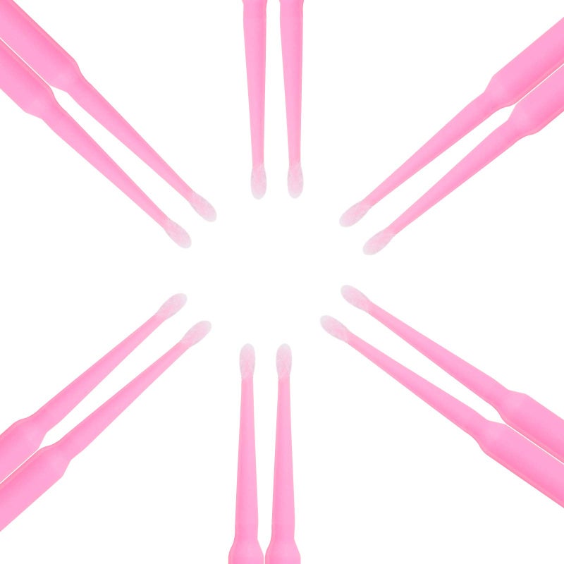 Tbestmax 500 Pcs Disposable Micro Applicator Brush Micro Swabs, Eye Lashes Mascara Wands for Eyelash Extension Pink - Image 2