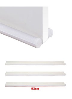 ZCM-HAPPY 3 Piece Foamed Cotton Door Bottom Noise Reduction Sealing Strip White 93cm  - Image 1