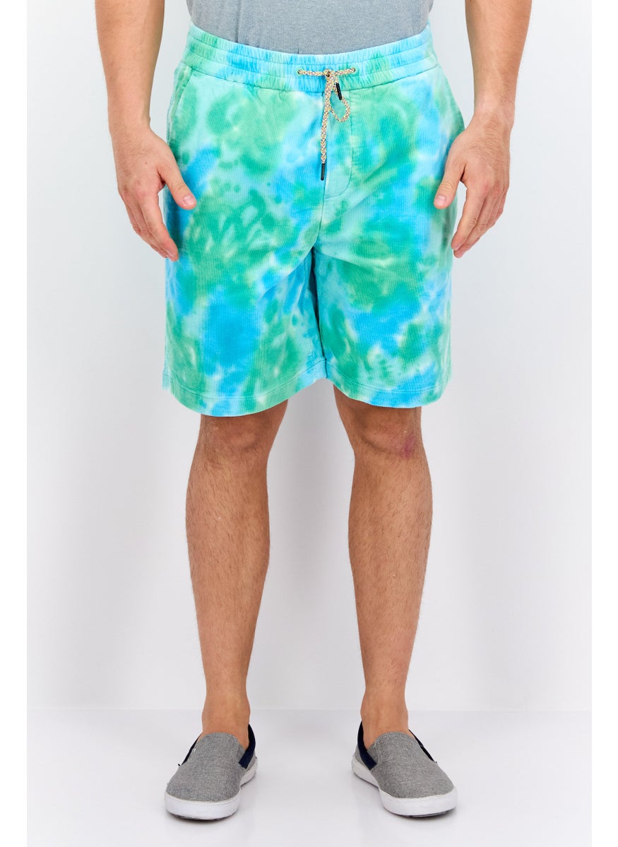 Scotch & Soda Men Tie Dye Basic Short, Green  - Image 1