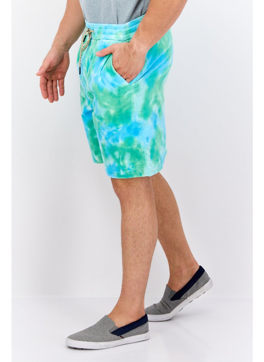 Scotch & Soda Men Tie Dye Basic Short, Green  - Image 4