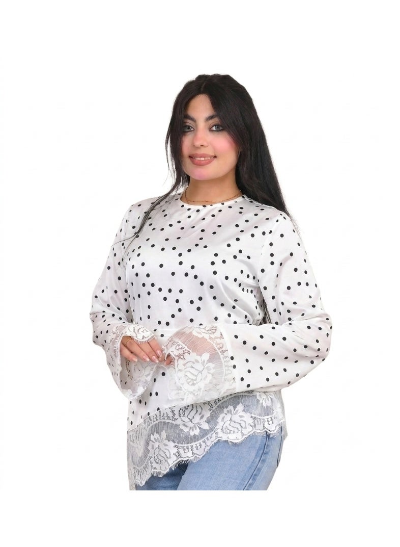 satin dantil blouse - Image 3