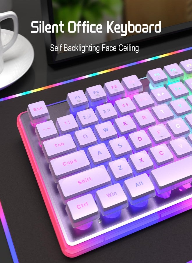 Camiysn Gaming Keyboard and Mouse, Purple 104 Keys RGB and 6 Speed RGB Mouse Combo, Pudding Keycaps Silent Computer Keyboard for Computer/PC/Laptop/Mac/Windows/Office - Image 5