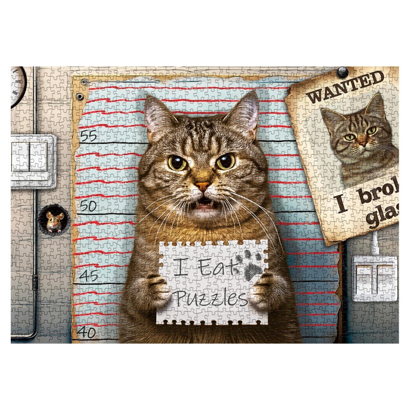 Larkipuzz Funny Cat Jigsaw Puzzle 1000 Piece for Adult Cute Animal Kitten Art Jigsaw Puzzles Beautiful Aesthetic Mouse Challenging Puzzle - Image 3