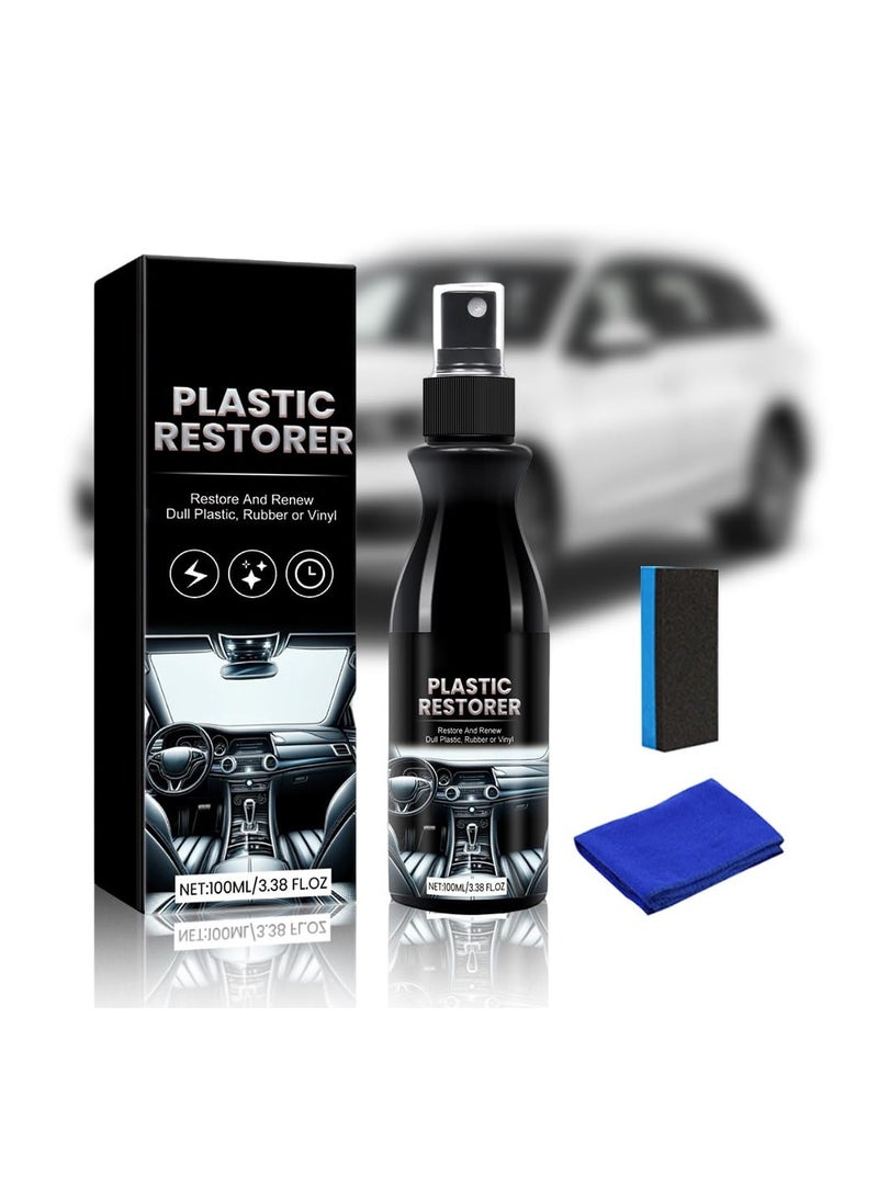 Generic Car Interior Protection Restorer, Car Plastic Restorer, User Friendly Trim Restorer, Plastic Coating Scratch Remover Plastic Parts Refresher Agent, Bring Plastic, Rubber, and Vinyl Back to Life! (2) - Image 1