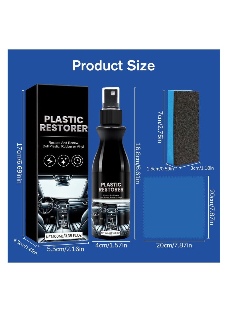 Generic Car Interior Protection Restorer, Car Plastic Restorer, User Friendly Trim Restorer, Plastic Coating Scratch Remover Plastic Parts Refresher Agent, Bring Plastic, Rubber, and Vinyl Back to Life! (2) - Image 4