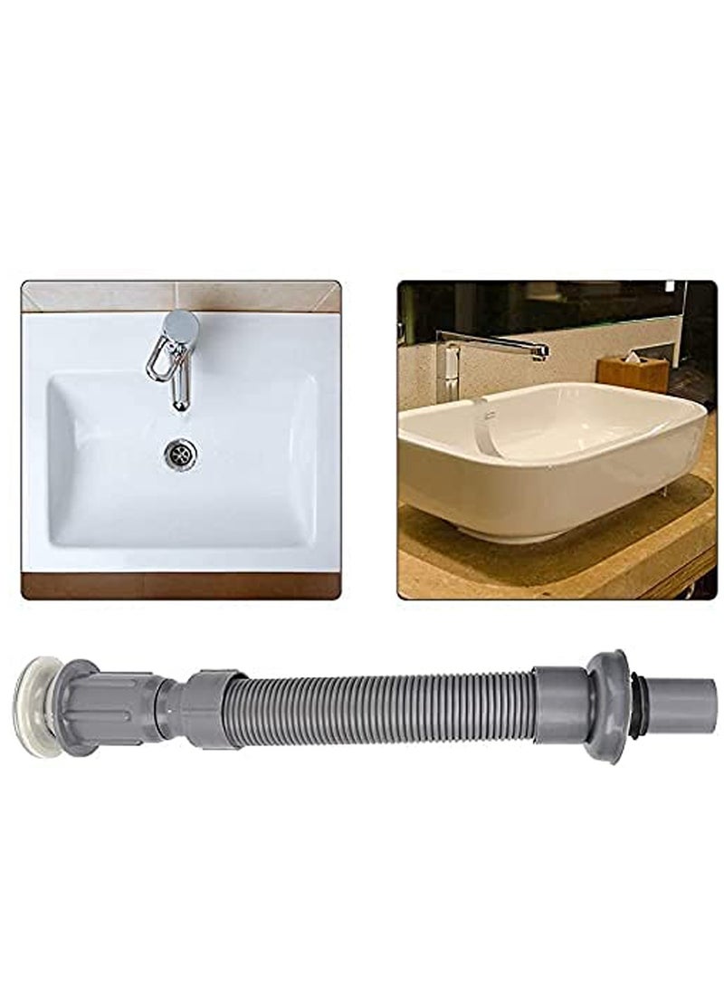 SYOSI أنبوب تصريف مغسلة قابل للتوسيع، أنبوب تصريف مغسلة الحمام والمطبخ، أنبوب مغسلة عالمي 15-31 إنش، تجميع أنبوب تصريف مغسلة الحمام والمطبخ - Image 5