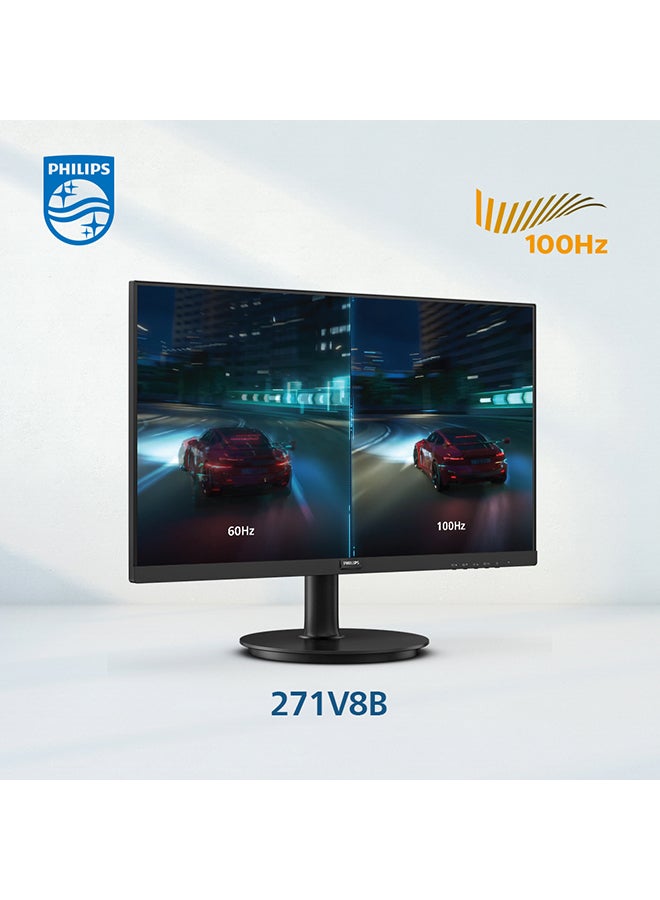 Philips 27 inch IPS Full HD 100 Hz Monitor, Adaptive Sync, HDMI and VGA, Flicker Free, Anti-Glare, Low Blue Mode, EasyRead, Mega Infinity DCR, Black, 271V8B Black - Image 2