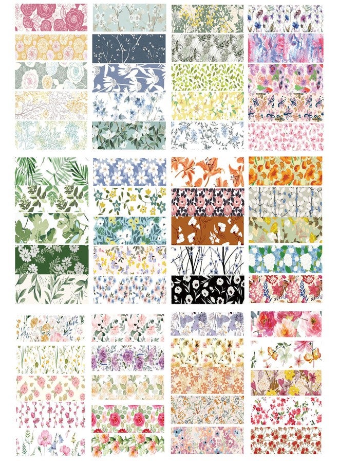 YUBX Masking Tape, Set of 60 Blooming Floral Washi Tapes, Cute Thin Strips, DIY Crafts, Journals, Planners, Scrapbooking, Wrapping, Gift Decoration - Image 4